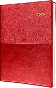 Collins Vanessa - A4 Week to View Calendar Year Diary/Planner - 2025 Red