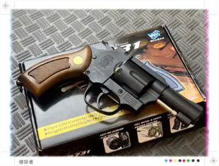 【侵掠者】WG Sheriff M36 2.5吋左輪 CO2 Revolver-黑色-咖啡色握把-刻字版