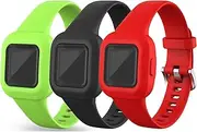 [Chofit] (3-Pack) Straps Compatible with Garmin Vivofit jr.3 Strap, Adjustable Replacement Soft Silicone Sport Wristband Band Armbands for Kids 4+ for Vivofit jr.3 Fitness Tracker