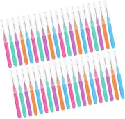 VALICLUD Care Kit 50pcs Interdental Brush Flosser for Toothpick Cleaner 5 Sets (orange Blue Green Purple Pink) for Home Travel