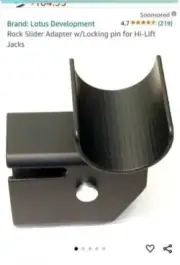 Rock Slider Adapter w/Locking pin for Hi-Lift Jacks