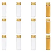 15ml Clear Glass Vials, 24 Pack Small Liquid Sample Vial Empty Jars, Golden Cap