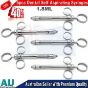 Dental Anesthetic Aspirating 1.8ml Three Ring Surgical Anesthesia Syringes 5pcs
