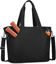 [Kasqo] Tote Bag for Women, Large Pickleball Paddle Holder Crossbody Shoulder Pickleball Totes for Girls Men with Water Holder Gym Sprot