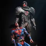 1/6 45cm Superman vs. Zod 3D print figure Model Kit Unpainted Unassembled GK