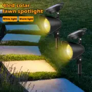 2Pcs Solar Spot Light Solar Powered Spotlight White/ Warm Light Solar flDgD