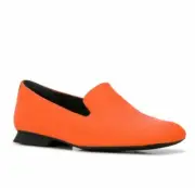 Women Camper Shoes Casi Myra Leather Low Heel Slip On Orange Flats NEW