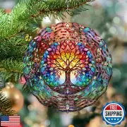 Tree of Life Wind Spinner,3D Frosted Wind Spinners Hanging for Yard and Garde