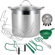 Water Bath Canning Pot with Rack and Lid, Steam Canner with Canning Supplies ...