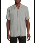 HUGO Ellino Short Sleeve Button-Up Shirt XX-Large, MEDIUM GREY