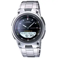 在飛比找PChome24h購物優惠-CASIO 都會風尚雙顯商務錶(黑)