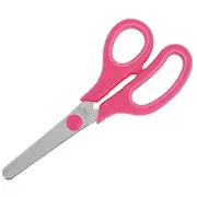 Office Depot Kid's School 5 Inch Scissors w/ Pink Handle, Blunt Safe Tip Ages 5+