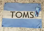 TOMS Dust Bag New With Tags for Toms Shoes 12.5"x 8.5" Draw String light blue