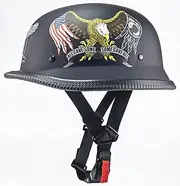 Motorcycle Half Helmet Retro Skull Spoon Helmet Personality Pattern Lightweight Open Face Helmet Riding Helmet DOT Approved Hard Hat Helmet Men Women Moped Cruiser