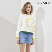 在飛比找momo購物網優惠-【Le Polka】排釦牛仔短褲裙-女(丹寧 短褲 短裙)