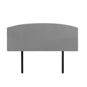 Linen Fabric Double Bed Curved Headboard Bedhead - Night Ash