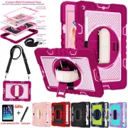 For iPad 5/6/7/8/9/10th Gen air 4 Mini 5 Kids Shockproof Strap Stand Case Cover