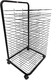 Art Drying Rack for Classroom,20 Shelves Painting Rack on Wheels for Childcare Centers Art Classroom or Studio Canvas Rack Art