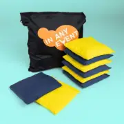 BEAN BAG SET - 8 Pack | Yellow And Blue | Cornhole Toss Board | Party Yard Games