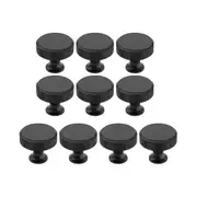 10 Pack Matte Black Knurled Cabinet Knobs Round Kitchen Cabinet Pulls for Drawer Dresser, Cupboard