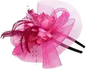 [Hiliby] K2 Trucker Hat Y Pen Ribbons Mesh Women Hat and Feathers Fashion Wedding Fascinator N Party Baseball Caps Hoodies Cap for Men