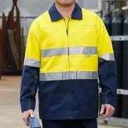HUTCH - Hi Vis 100% Cotton Safety Jacket + 3M Tape