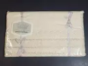 VTG Wamsutta Supercale Plus Twin Flat Sheet Lace Off White Cream NOS No Iron