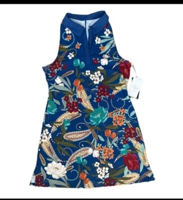 JOHNNY WAS Active Bee Polo Tank Tennis Dress Cottagecore Preppy Chic Athletic