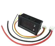 DC Amp Meter, 0-100V LED Digital Voltage Meter, 2-in-1 Voltage Display, Accurate for Professionals & Beginners, Easy-to-Read, 4.8x2.9x2.6cm, Compact & Portable Design, Wide Range