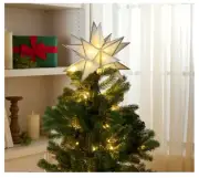 Illuminated 11.5" Star Tree Topper by Kim Gravel w/ Remote Silver H466198