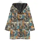 Poodle Tartan Plaid Cotton Jacket Coat Hooded Cloak Dog Lover Gift Windowpane