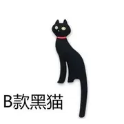 Cat Hook Fridge Magnet (various designs) Type B - Black - One Size