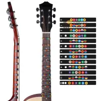 在飛比找Yahoo!奇摩拍賣優惠-下殺-OO 吉他音階貼紙自學電吉他初學指板貼紙