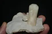 stilbite on chalcedony mineral specimen india #561