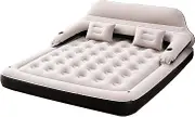 DIMAR GARDEN King Size Air Mattress with Headboard and Pillows, Inflatable Bed Blow Up Bed