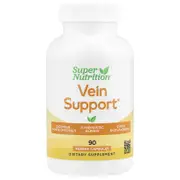 Super Nutrition, Vein Support with Diosmin, Butcher's Broom, Horse Chestnut, Bioflavonoids and Enzymes, 90 Veggie Capsules