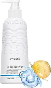 Keratin Revitalizing Cream, UNEGRS Keratin-Revitalizing Cream Conditioner, Consolidate Hair Serum, Hair Smoothing Leave-In Conditioner for Women (1pcs)