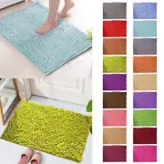 Ultra Soft Texture Chenille Plush Bath Rugs Floor Mat Bath Rug Non Slip Door Mat