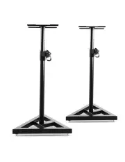 [Alpha] 2pcs Speaker Stand Studio Adjustable Height Mount Studio Floor Stage Home in Black