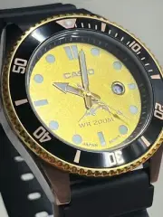 NEW Watch Casio Duro MDV-106- BEST MOD Metalic GOLD DIAL FULL Lume Markers