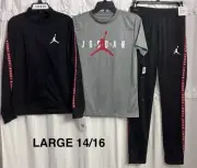 Nike Air Jordan Boys JUMPMAN Full Zip Jacket, Dri Fit Tee & Track Pants Set NWT