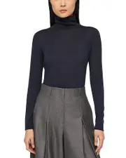 Lafayette 148 New York Cashmere Stand Collar Pullover Sweater