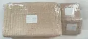 Pottery Barn WASHED VELVET HANDCRAFTED Quilt Queen & Standard Shams Pink Sand