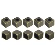 10Pcs 4mm Metal Bell Stopper Conical Cord Ends Lock Fastener Stopper, Bronze