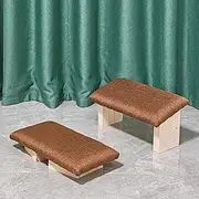 Meditation Stool, Solid Wood Folding Meditation Stool, Easy to Carry Out, Yoga Meditation Stool, Kneeling Tea Stool, Inclined Stool,Brown