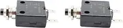 Binxind 2X 5A Circuit Breaker 12V/24V Push Button Resettable Thermal Circuit Breaker Panel Mount with Waterproof Cap