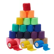 24-Rolls Colorful Medical Self Adhesive Bandage Wrap 2 Inch x 5 Yards, Vet Tape