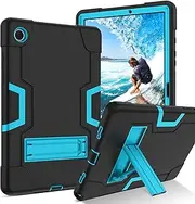 GUAGUA Kids Case for Samsung Galaxy Tab A8,Galaxy Tab A8 Case with Kickstand,Heavy Duty Shockproof Rugged Protection Cover for Samsung Galaxy Tab A8 10.5 Inch (SM-X200/X205/X207),Black + Blue