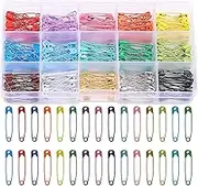 450 Pcs Safety Pins 32mm/1.26inch Small Safety Pins for Clothes 15 Colors Nickel Plated Steel Safety Pins Assorted Knitting Stitch Markers for Clothing Sewing DIY Crafts Jewelry Making