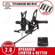 Rearsets Footrest & Bolts For Kawasaki Ninja ZX-10R ZX1000 ZX1000J 2011-2015